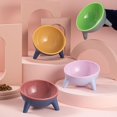 thumbnail image 4 of Monfince Raised Cat Bowls, Tilted Elevated Cat Food and Water Bowls Set, Stress Free Pet Feeder Bowl Dish for Cats and Small Dogs, Pink, 4 of 10