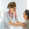 thumbnail image 6 of RATGDN Leopard Skin Pattern Scrub Cap for Women Men - Adjustable Tie Back Hat with Hair Bow - One Size Fits All, 6 of 6