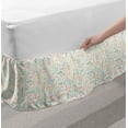 thumbnail image 2 of Muted Colors Bed Skirt, Boho Pastel Forest Leaves Doodle Nature Branches Herbs Autumn Modern Design, Elastic Bedskirt Dust Ruffle Wrap Around for Bedding Decor, 4 Sizes, Multicolor, by Ambesonne, 2 of 2