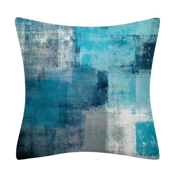 Juego de 2 fundas de almohada decorativas con pintura abstracta moderna, fundas de almohada decorativas para decoración del hogar, fundas de almohada cuadradas estándar de 18x18 pulgadas brillar Juguete