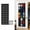 Black, variant on Celectigo Over-the-Door Baseball Cap Organizer, 24 Clear Pockets with 3 Metal Hooks, Black Hanging Hat Storage Rack for Closet Door