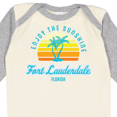 thumbnail image 4 of Inktastic Summer Enjoy the Sunshine Fort Lauderdale Florida in Blue Boys or Girls Long Sleeve Baby Bodysuit, 4 of 5