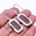 thumbnail image 2 of Noreena Jasper -Australia Designer Handmade 925 Silver Plated Earring 1.56", Maroon Noreena Jasper Earring E_7994_333_25, 2 of 2