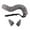 Grey, variant on BELOVING Animal Hairpin Suit Soft Decor Cosplay Prop for Fancy Dress Cosplay Party Unisex Black