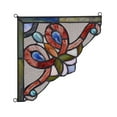 thumbnail image 3 of CHLOE Victorie Victorian Tiffany-glass Window Panel 8" Wide, 3 of 5