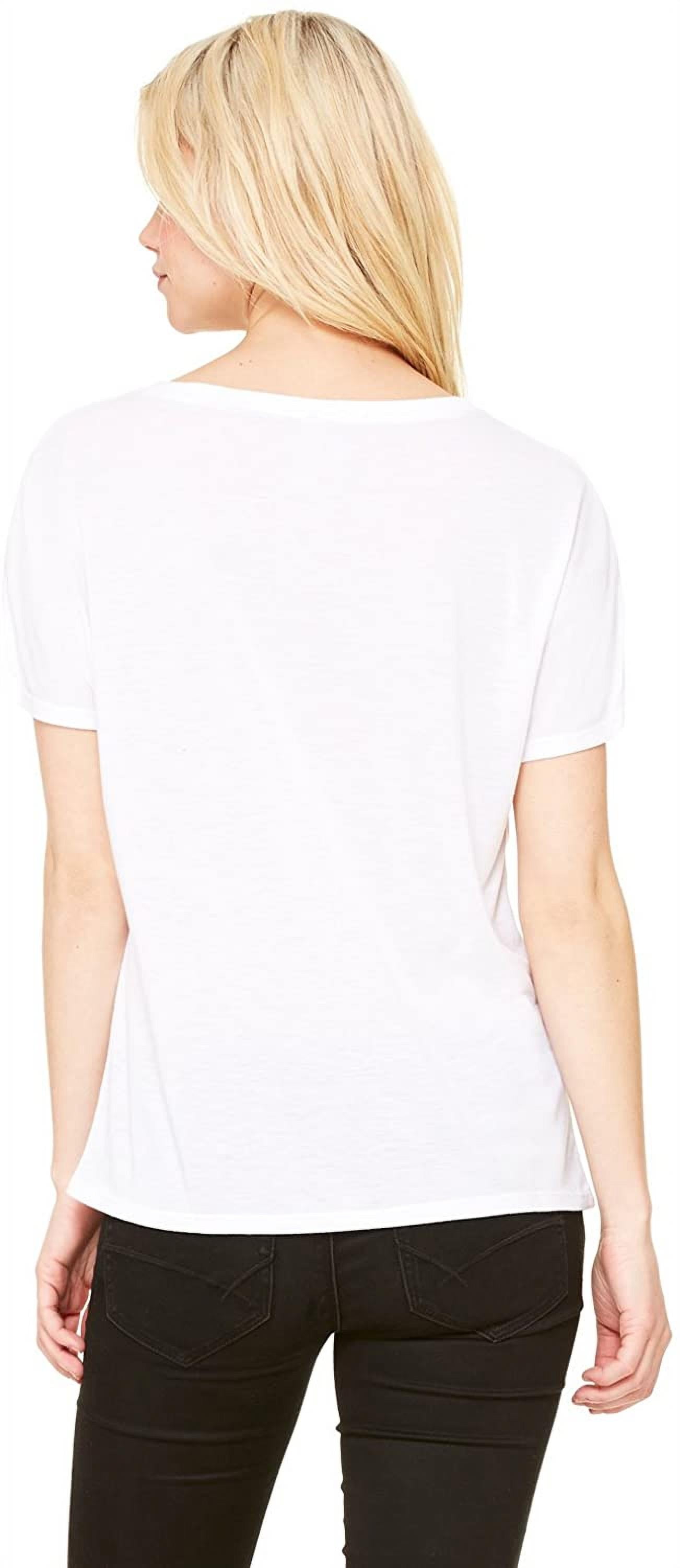 Women's Flowy Simple V-Neck T-Shirt