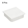 thumbnail image 3 of 8Pack 70mmx70mm(2.76inch) Plastic Tubing Plug Square Post End Caps White, 3 of 6