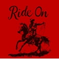 thumbnail image 4 of Cowboy "Ride On" Adult Red Crew Neck Short Sleeve Tee-Medium, 4 of 4