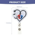 thumbnail image 2 of LEORX 2Pcs Assorted Color Felt Badge Holder with Rotatable Heart Shape Clip for Daily Use and Id Cards, 2 of 5