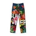 thumbnail image 4 of Balery Men'S Summer Birds And Flowers Pants,Sleepwear Pants,Pajama Pants,Pj Bottoms Drawstring And Pockets-Large, 4 of 9