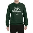 thumbnail image 2 of Matthew 17:20 He Moves Mountains | Mens Christian Crewneck Graphic Sweatshirt, Forest Green, X-Large, 2 of 3
