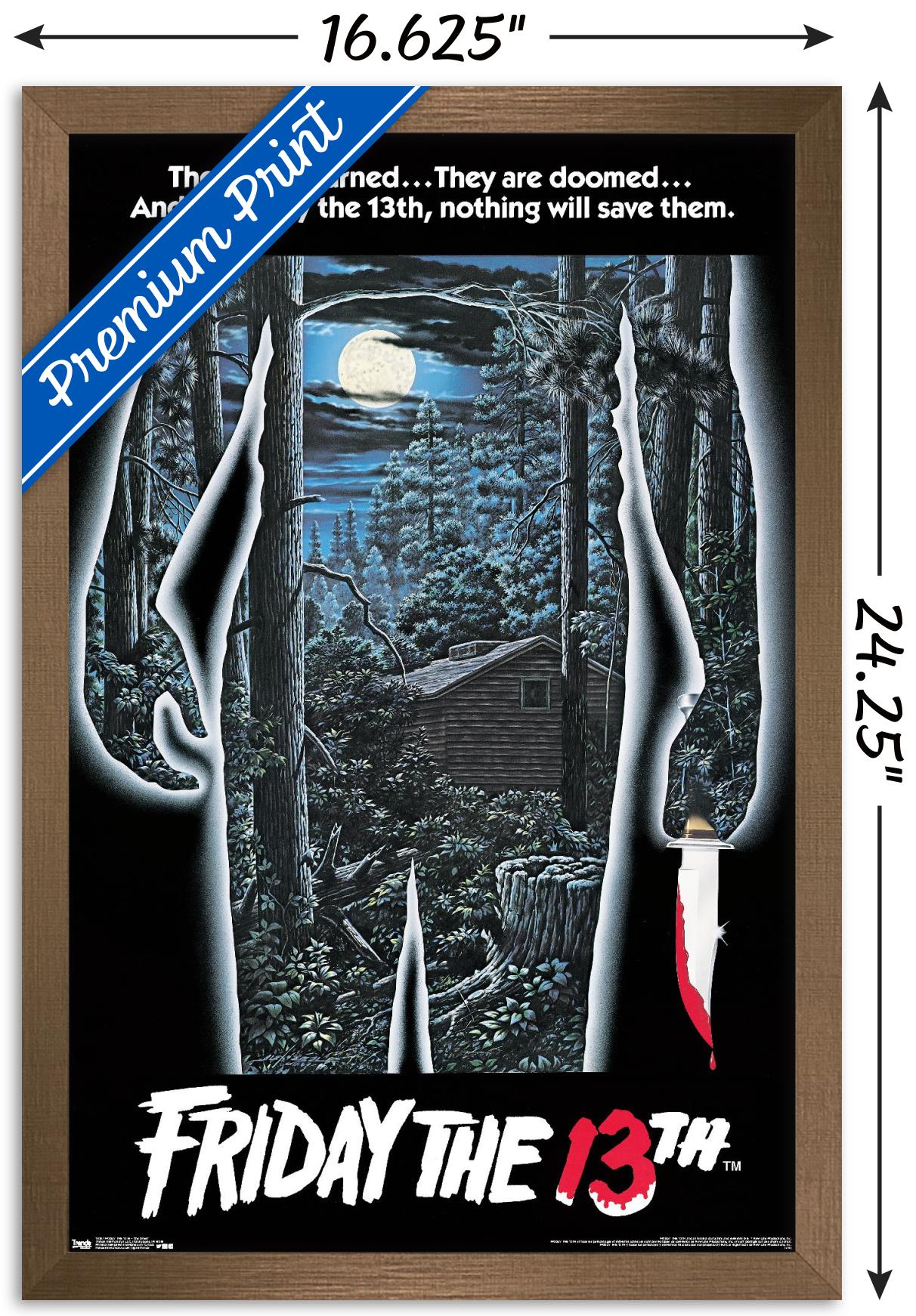 Friday the 13th - One Sheet Wall Poster, 14.725" x 22.375", Framed