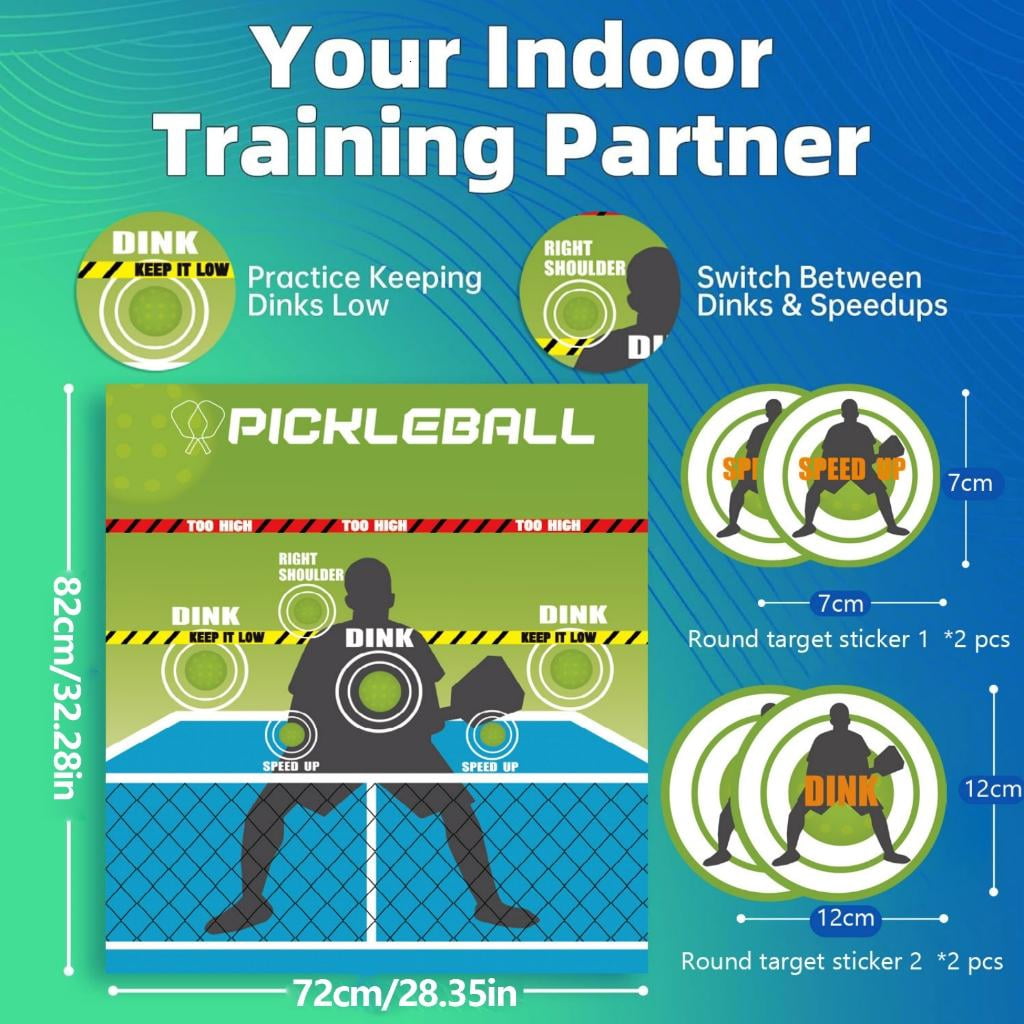 Yihuala Pickleballs Practice Board Pickleballs Rebounder Trainings Aid Practice Pad for Indoor Outdoor Homes Gym