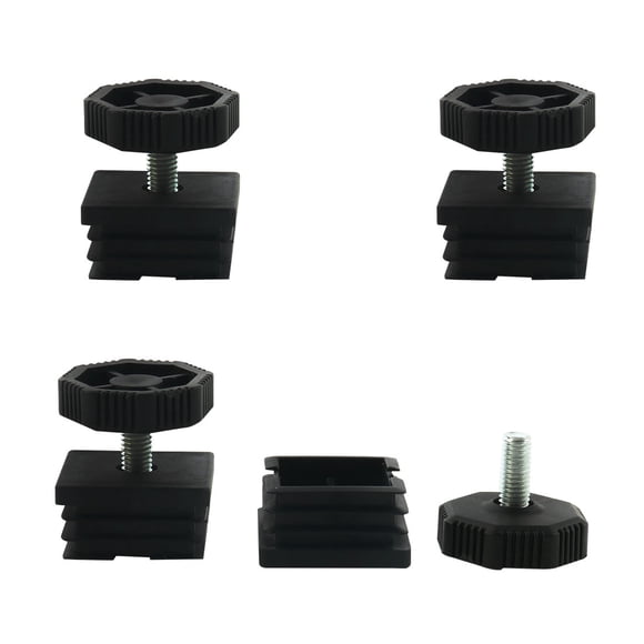 Leveling Feet 38 x 38mm Square Tube Inserts Furniture Adjustable Leveler 4 Sets
