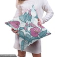 thumbnail image 5 of Ambesonne Tropical Fabric by the Yard Upholstery, Anthurium Flowers Leaves, 10 Yards, Pink and Pale Blue Grey, 5 of 5