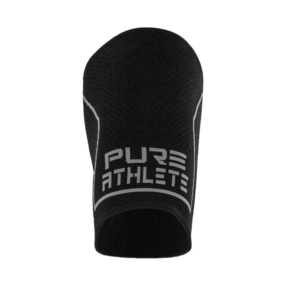 Pure Athlete Manchon de Compression Technique pour Cuisse - Hommes Femmes, Soulagement des Hanches, Cuisses, Aine, Quadrilatères (Petit, Noir - 1 Manchon)
