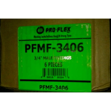 (6)Pro-Flex PFMF-3406 Male Fitting, 3/4"