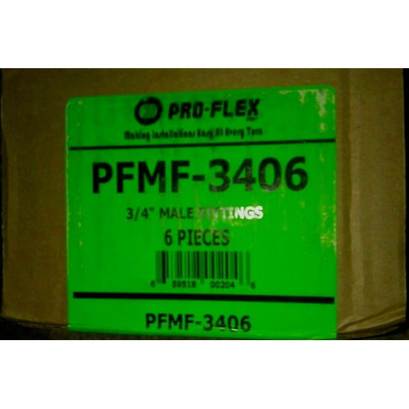 (6)Pro-Flex PFMF-3406 Male Fitting, 3/4"