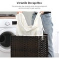 thumbnail image 5 of 23.8 Gal (90L) Laundry Hamper Laundry Basket with Lid and Handles Wicker hamper Foldable Removable Liner Bag Brown, 5 of 7