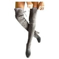 thumbnail image 4 of Women's Winter Over the Knee Boots, Long Tall Boots with Square Heels, Fashion Warm Leather Boots for Fall and Winter, 4 of 8