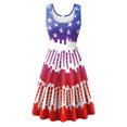 thumbnail image 5 of Vestidos de Verano de Mujer sin Mangas Impresión Casual Cuello Redondo, Vestido de Longitud Media para el Uso Diario, Fiesta Y Primavera, 5 of 5