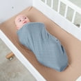 thumbnail image 3 of Comfy Cubs 2 Pack Muslin Swaddle Blankets - Receiving Blanket, Wrap for Boys & Girls (Pacific Blue and Fern), 3 of 5