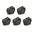 thumbnail image 1 of Interruptor de palanca Uxcell AC250V/6A 125V/10A para barco, coche, marino, plástico negro, 5 piezas, 1 of 4