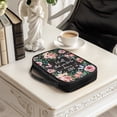 thumbnail image 3 of FKELYI Pink Floral Butterfly Print Bible Cover with Zipper Pocket Faux Leather Book Cover with Handle Large Capacity Bible Case Church Bible Bag for Prayer Outdoor Study, 3 of 6