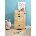 thumbnail image 2 of Riverbay Furniture Chariot de Rangement en Bois Transitionnel à 8 Tiroirs avec Roulettes Naturel, 2 of 20