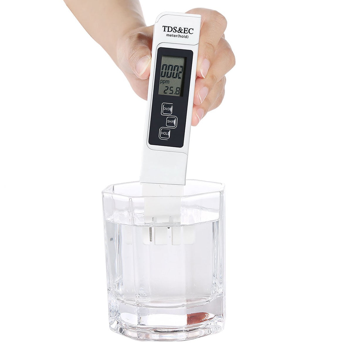 Ideal for Drinking Water Aquariums Pond 0-9990ppm Measurement 1ppm Resolution Digital LCD Display 2 in 1 TDS Meter and Temperature Pen 2% Readout Accuracy IPX6 Water Quality Tester 