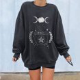 thumbnail image 2 of Sudadera con estampado de cambio de cuello redondo de manga larga suelta con estampado de sol y luna divertido vintage para mujer Pompotops gfhjh10483, 2 of 7