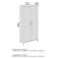 thumbnail image 2 of Pemberly Row Armoire de Rangement Haute avec Portes et Tablettes en Gris Cendré, 2 of 10
