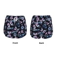 thumbnail image 5 of Picia Love Butterflies Pattern Women's 2 in 1 Athletic Running Shorts High Waisted Workout Casual Gym Sweat Shorts with Comfy Liner Zipper Pockets-Small, 5 of 9