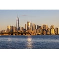 thumbnail image 2 of Looney, Hollice 18x13 Gold Ornate Wood Framed with Double Matting Museum Art Print Titled - USA-New York View of New York City skyline at sunset from Port Liberte in Jersey City-New Jersey, 2 of 4