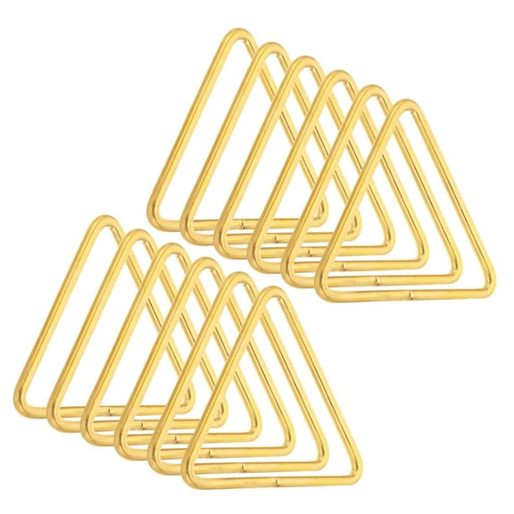 Uxcell 2 Inch Triangle Dream Catcher Rings, 12 Pcs Metal Christmas Macrame Wreath Floral Ring Hoop, Gold Tone