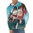 thumbnail image 2 of Gravity Falls Men's Hoodie With Color Drawstrings Sweatshirt Hooded Pullover Print Winter Coat Jacket X-Large, 2 of 9