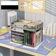 thumbnail image 5 of Vintage Style Book Storage Box with Transparent Moisture-Proof Design for Classroom, Home Library and Office Supplies Organization - Artifact Preservation and Document Book Bag Organizer, 5 of 6