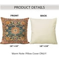 thumbnail image 2 of 2PCS Cute Tribal Tapestry Hues Hidden Zipper Home Sofa Decorative Throw Pillow Cover Cushion Case Square 18X18 Inch Boho Design Printed Pillowcase, 2 of 6
