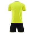 thumbnail image 5 of Virmaxy Stripe Soccer Jersey and Shorts 2 Piece Set Breathable V Neck Athletic Uniform for Youth Training Match and Practice for 3-13 Years, 5 of 6