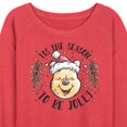 thumbnail image 2 of Disney Winnie The Pooh - Tis The Season To Be Jolly - Women's Lightweight French Terry Pullover, 2 of 5