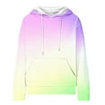 thumbnail image 4 of JTSRKL Kids Girls Tie Dye Print Waffle Knit Hoodie Tops Lightweight Casual Drawstring Long Sleeve Hooded Pullover Sweatshirts Trendy Comfy Athletic T-Shirts with Pockets Green 4-5 Years, 4 of 5