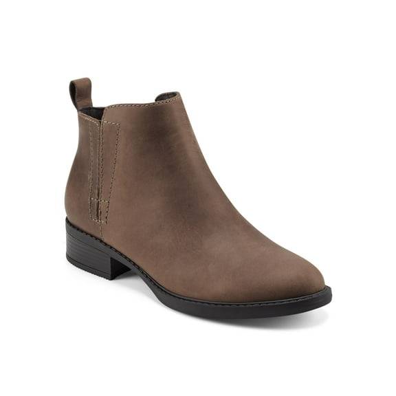 EASY SPIRIT Womens Brown Arch Support Cushioned Removable Insole Larime Round Toe Block Heel Zip-Up Leather Booties 6 W