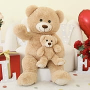 MaoGoLan Mommy and Baby Teddy Bear 39 Big Bear Stuffed Animal Plush Toy Stuffed Bear Toys