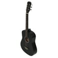 thumbnail image 3 of Kit de guitarra acústica de 38 pulgadas, guitarra folk redondeada negra mate con cuerdas de repuesto, púas de cejilla, placa protectora y estuche de transporte., 3 of 14
