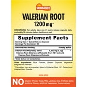 Valerian Root 1,200mg | 60 Quick Release Capsules | Non-GMO and Gluten Free Supplement | By Sundance