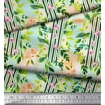 thumbnail image 2 of Soimoi Green Heavy Canvas Fabric Leaf Floral Printed Fabric 1 Yard 58 Inch Wide, 2 of 3