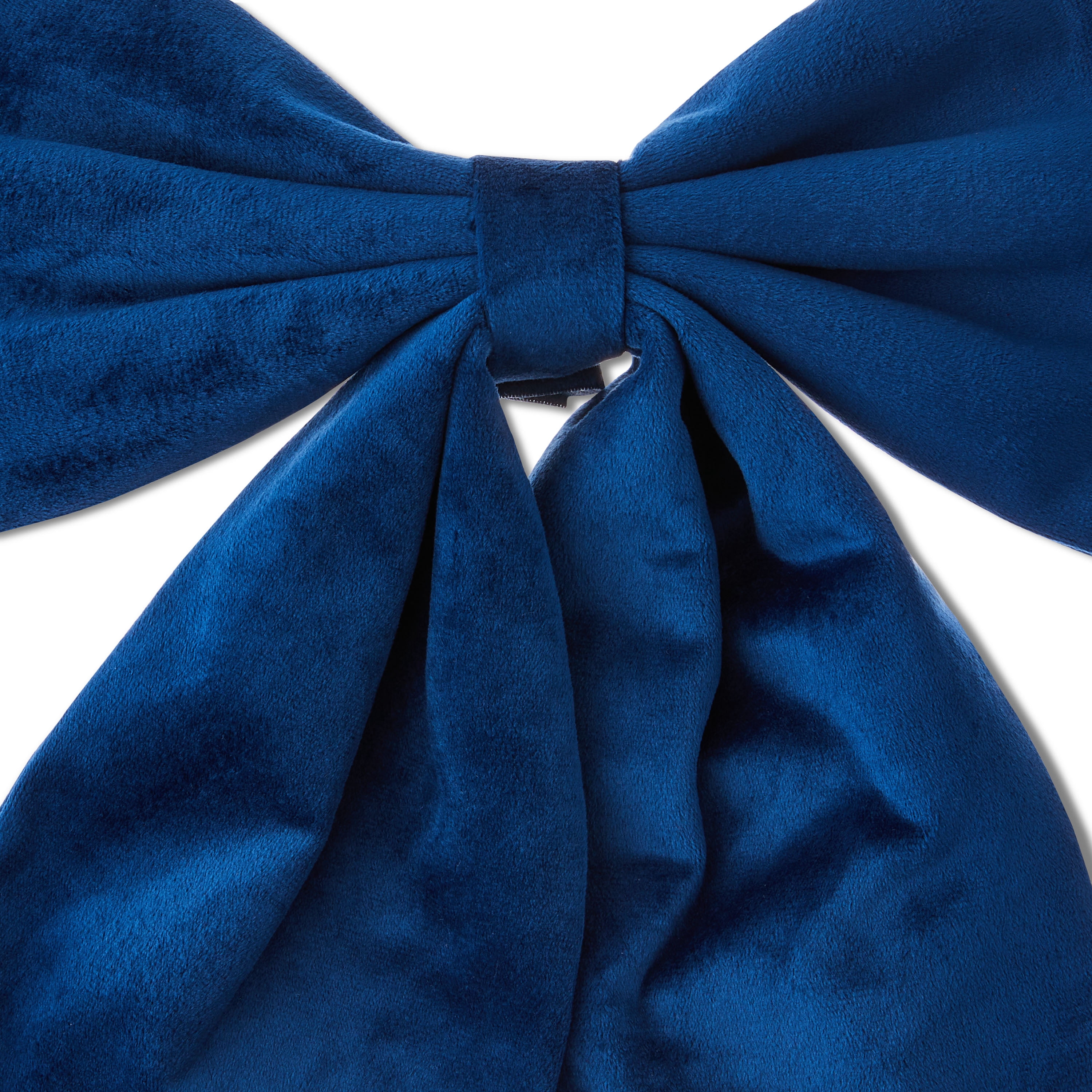 Blue Velvet Puffy Decorative Christmas Bow, 11", by Holiday Time