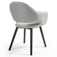 thumbnail image 5 of Set of 2 Adel Modern Beige Arm Chair Dining Chair with Beech Legs, 5 of 8