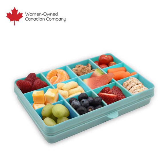 Melii 12 Compartment Snackle Box container - Blue - 1 unit