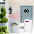 thumbnail image 2 of Split Type Infrared Alarm Welcome Device, Household Motion Sensor Alarm with 5-8m Range, One to Two Kit, Flashing Light & Adjustable Volume for Door Entry, 2 of 8